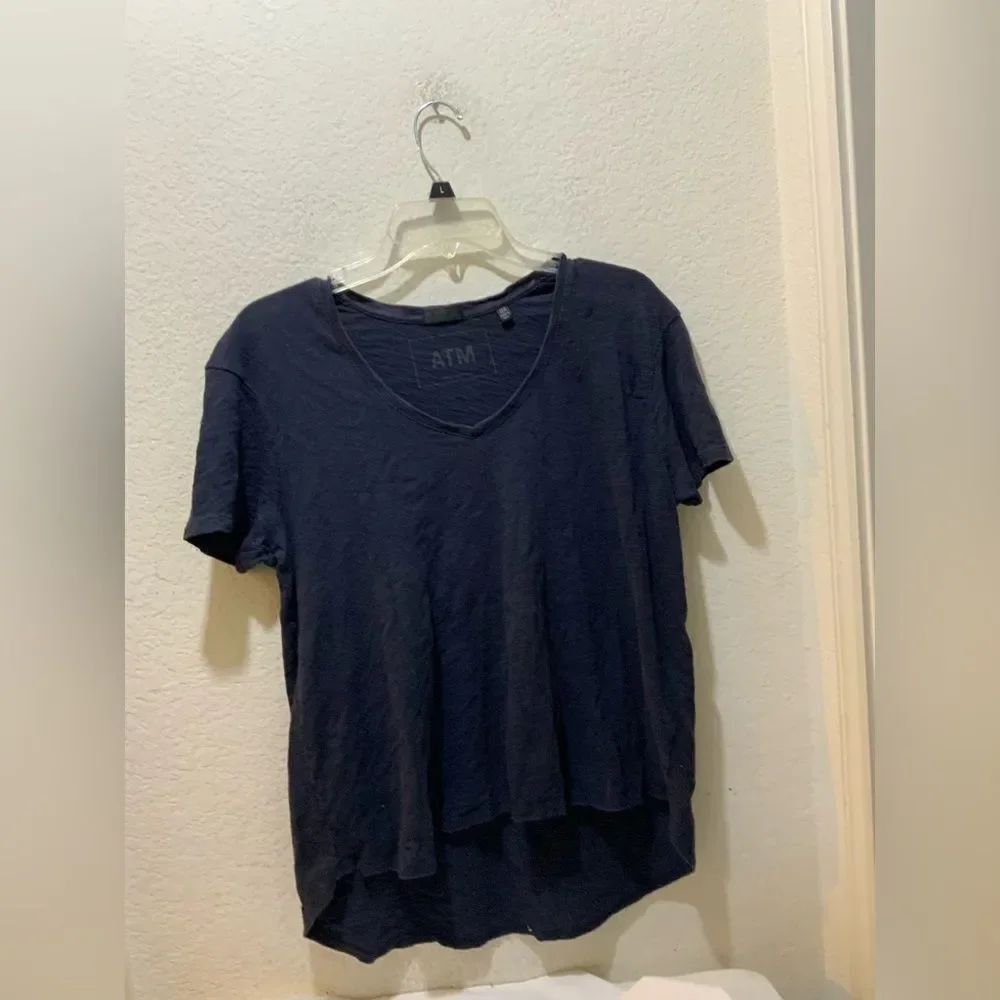 ATM Anthony Thomas Melillo Navy Cotton Short Sleeve T-Shirt Size XS/S